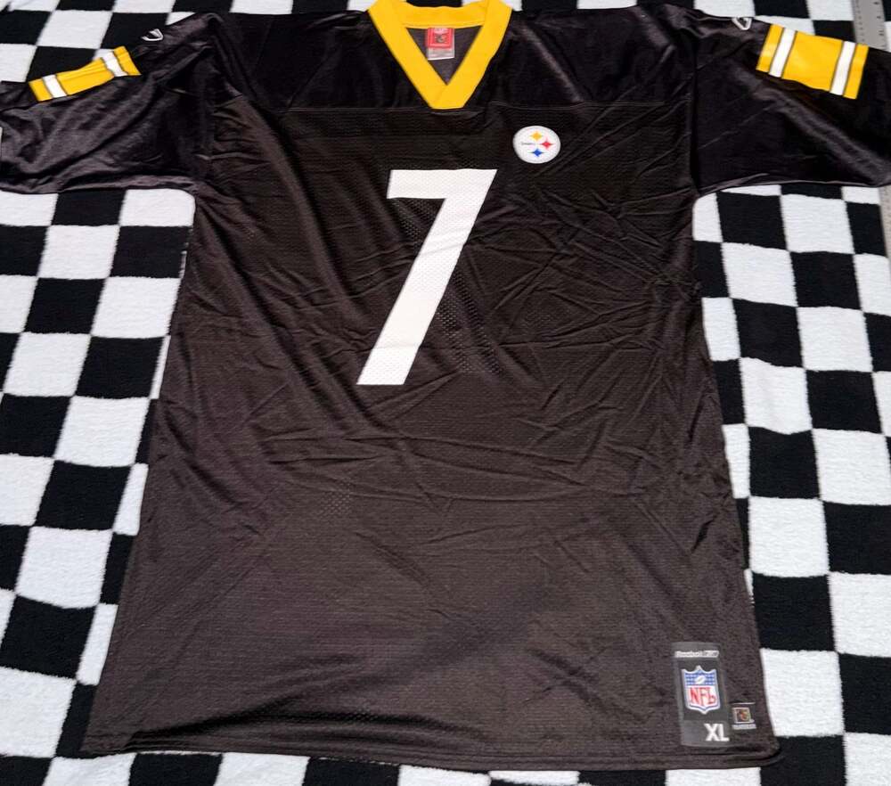 Reebok NFL Pittsburgh Steelers Ben Roethlisberger #7 Jersey Men's Size XL Black